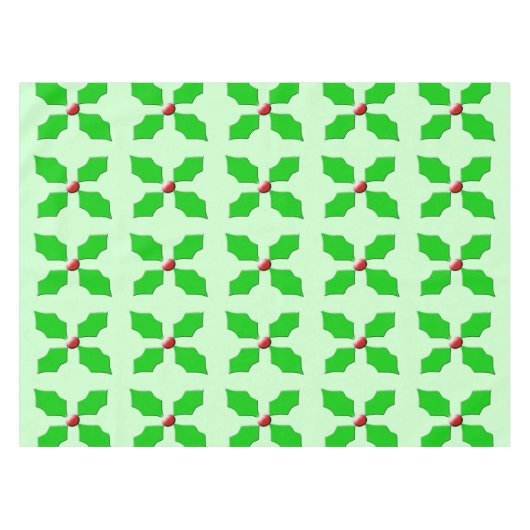 Merry kerst Holly Tablecloth Tafelkleed (Voorkant (Horizontaal))