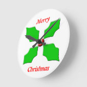 Merry kerst Holly Wall klok (Hoek)