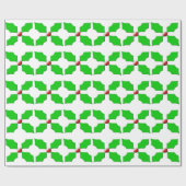 Merry kerst Holly Wrapping Paper Cadeaupapier (Vlak)