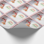Merry kerst Hummingbird Gift Wrap Cadeaupapier (Hoek)