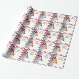 Merry kerst Hummingbird Gift Wrap Cadeaupapier