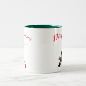 Merry kerst Hummingbird  Tweekleurige Koffiemok (Center)