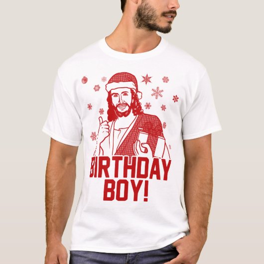 Merry kerst Jesus Birthday Boy T-shirt (Voorkant)