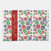 Merry kerst Jingle Bells Theedoek (Horizontaal)