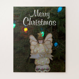 Merry kerst JOY Angel Holiday Lights Legpuzzel