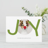 Merry kerst Joy Green-fotokaart Kaart (Staand voorkant)