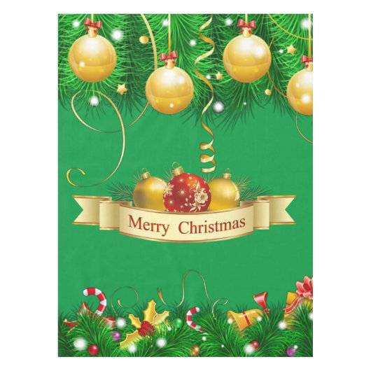 Merry kerst Joy Tafelkleed (Voorkant)