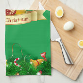 Merry kerst Joy Theedoek (Quarter Fold)