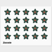 Merry kerst Joyeux Noel Star Green French Ster Sticker (Vel)