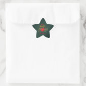 Merry kerst Joyeux Noel Star Green French Ster Sticker (Tas)