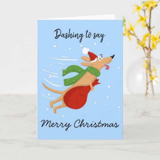 "Merry kerst" Kaart (Gele Bloem)