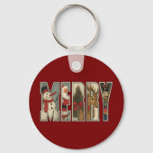 MERRY – Kerst Karakter Letter Kunst Sleutelhanger (Achterkant)