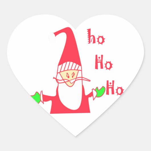 Merry kerst kerst kerst prettig hart sticker (Voorkant)