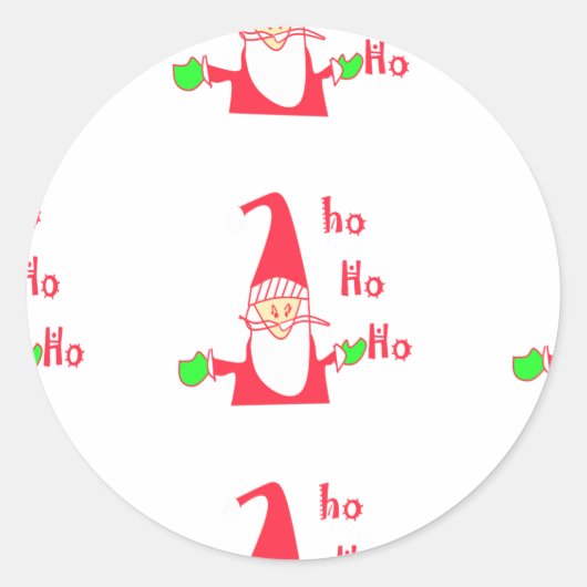 Merry kerst kerst kerst prettig ronde sticker (Voorkant)