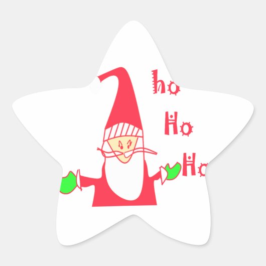 Merry kerst kerst kerst prettig ster sticker (Voorkant)