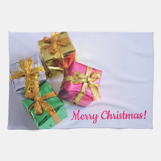 Merry kerst Kitchen Towel Theedoek (Horizontaal)