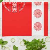 Merry kerst Kitchen Towel Theedoek (Gevouwen)