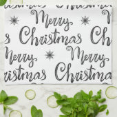 Merry kerst Kitchen Towel Theedoek (Gevouwen)