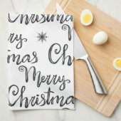Merry kerst Kitchen Towel Theedoek (Quarter Fold)