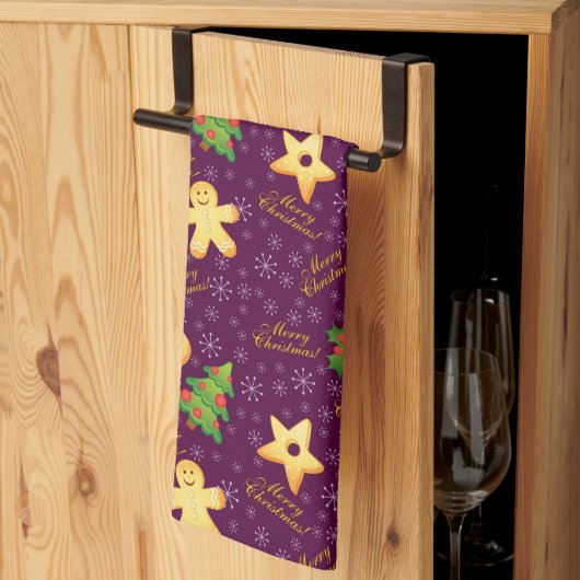 Merry kerst Kitchen Towel Theedoek (Derde Gevouwen)