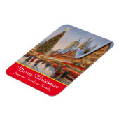 Merry kerst Kitsch Nostalgische Duitse markt Magneet (Linkerzijde)