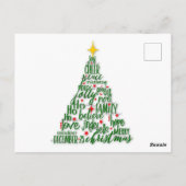 Merry kerst Kitten Briefkaart (Achterkant)