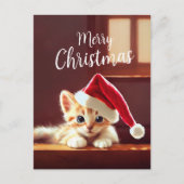 Merry kerst Kitten Briefkaart (Voorkant)