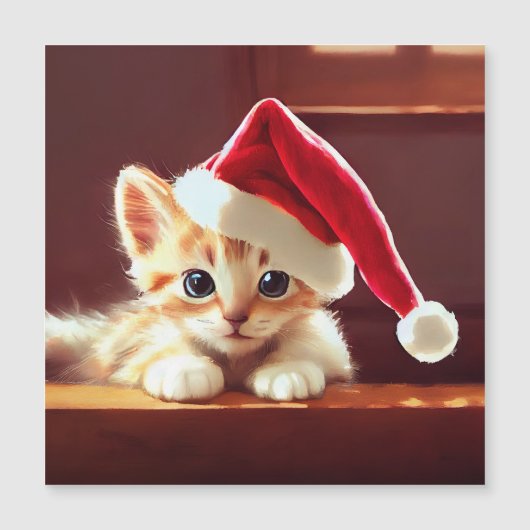 Merry kerst Kitten-kaart (Voorkant)