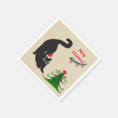 Merry kerst Kitten Servet (Hoek)