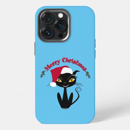 Merry kerst Kitty Cat iPhone Hoesje (Achterkant)