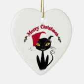 Merry kerst Kitty Cat Keramisch Ornament (Rechts)