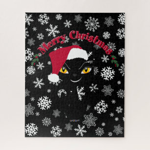 Merry kerst Kitty Cat Legpuzzel