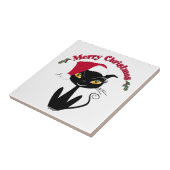 Merry kerst Kitty Cat Tegeltje (Zijkant)