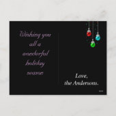 Merry kerst kleurrijke ornamenten feestdagenkaart (Achterkant)