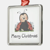 Merry kerst Ladybug Metalen Ornament (Links)