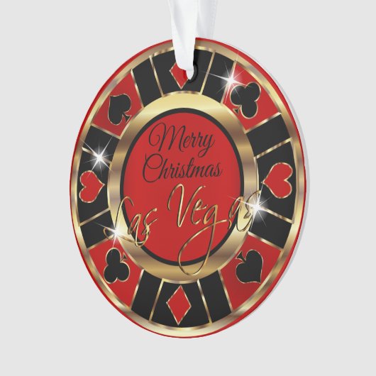 Merry kerst Las Vegas Ornament (voorkant)