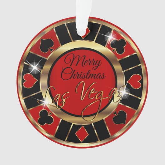 Merry kerst Las Vegas Ornament (voorkant)