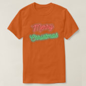 Merry-kerst LED-lampjes T-shirt (Design voorkant)