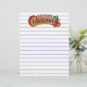 Merry kerst Letterhead (Staand voorkant)