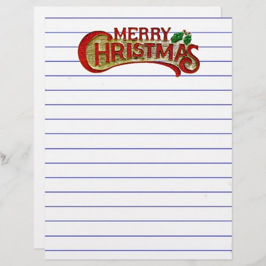 Merry kerst Letterhead (Voorkant / Achterkant)