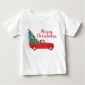 Merry kerst Little Red Pickup Truck Tree (Voorkant)