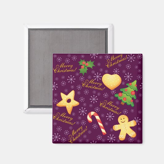 Merry kerst Magnet (Voorkant / Achterkant)