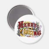 Merry kerst Magnet (Voorkant / Achterkant)