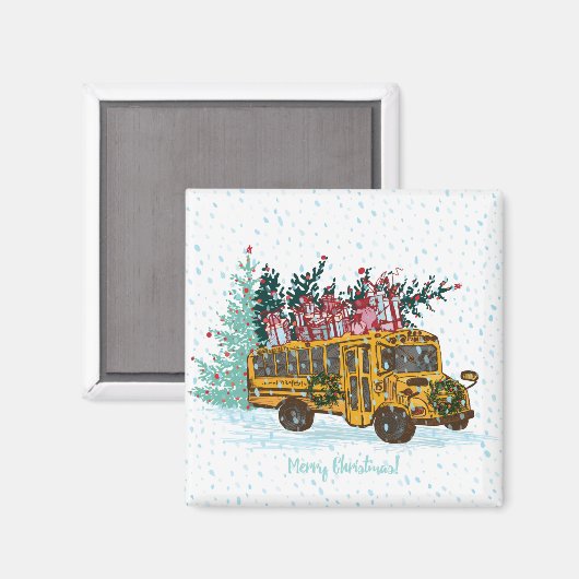 Merry kerst Magnet (Voorkant / Achterkant)