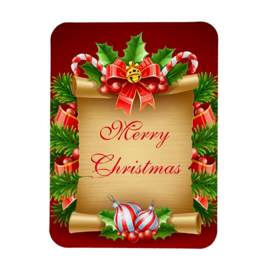 Merry kerst Magnet Magneet (Verticaal)