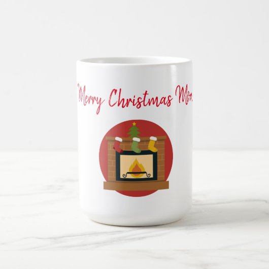 Merry kerst Mam Fireplace Magische Mok (Midden)