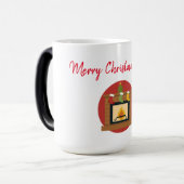 Merry kerst Mam Fireplace Magische Mok (Voorkant links)