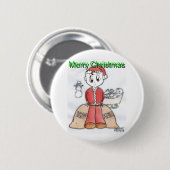 Merry kerst Manga Ronde Button 5,7 Cm (Voorkant /achterkant)