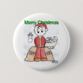 Merry kerst Manga Ronde Button 5,7 Cm