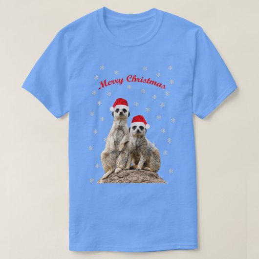 Merry kerst Meerkats T-shirt (Design voorkant)